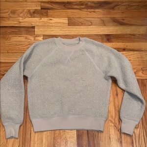 Everlane Renew Teddy Fleece Crew Beige XS Extra Small